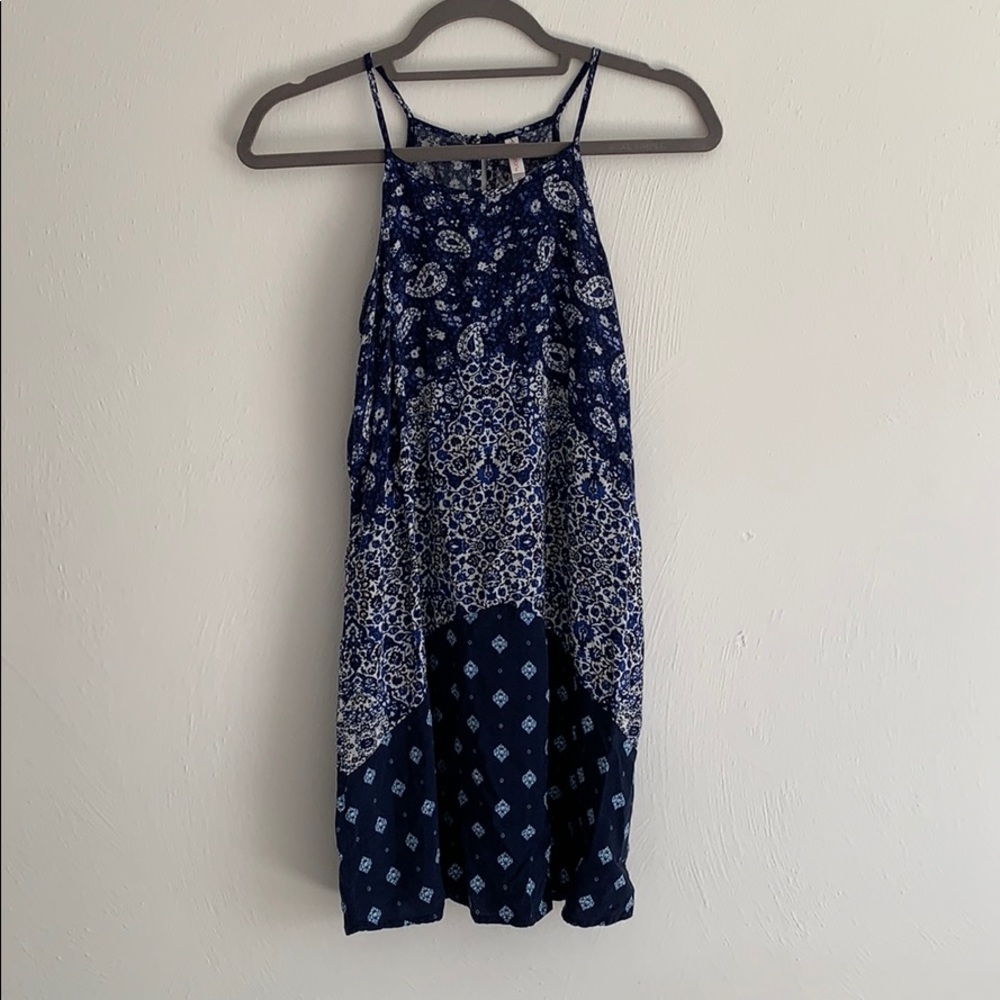 Flowered dress.